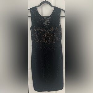 BCBGMaxAzria Cream and Black Dress